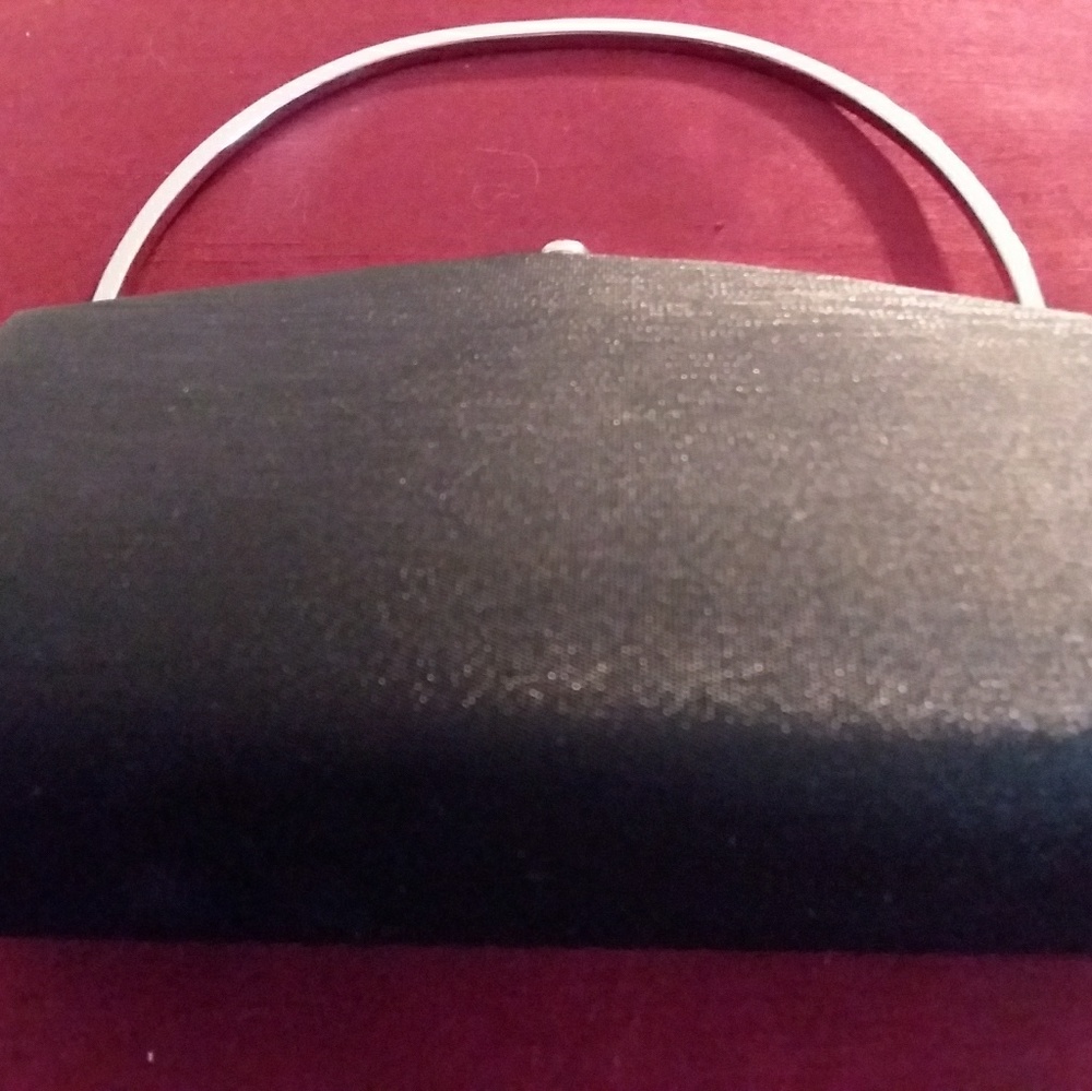 Satiny evening handbag